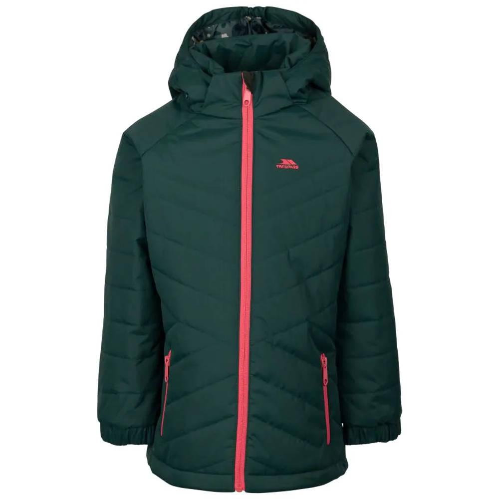 Pine - Front - Trespass Childrens-Kids Andee Quilted Casual Jacket