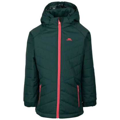 Pine - Front - Trespass Childrens-Kids Andee Quilted Casual Jacket