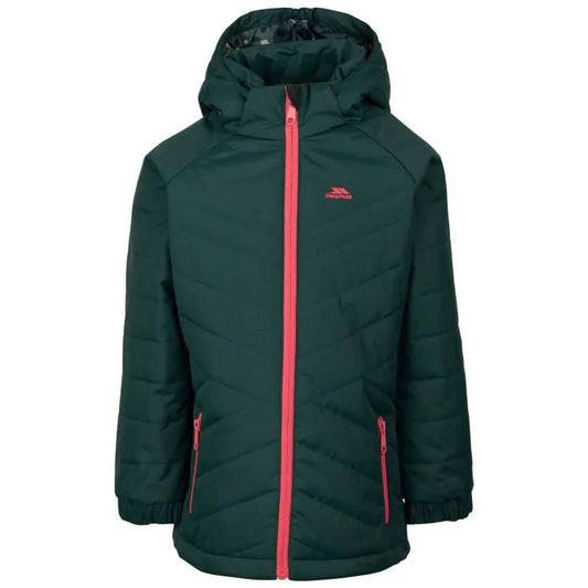 Pine - Front - Trespass Childrens-Kids Andee Quilted Casual Jacket