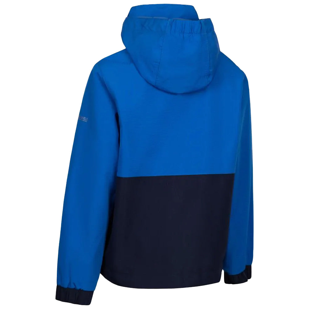 Blue - Back - Trespass Boys Zeppe TP50 Waterproof Jacket