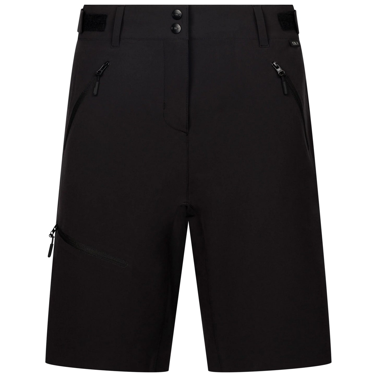 Black - Front - Trespass Womens-Ladies Jocelyn DLX Cargo Shorts