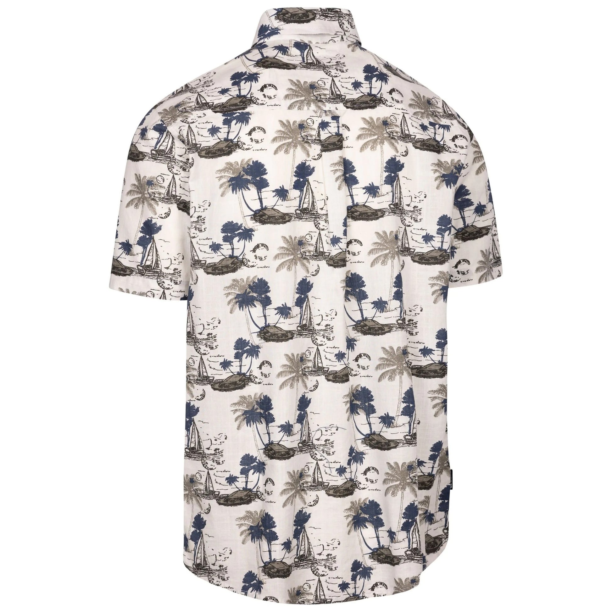 Off White - Back - Trespass Mens Frantom Woven Casual Shirt
