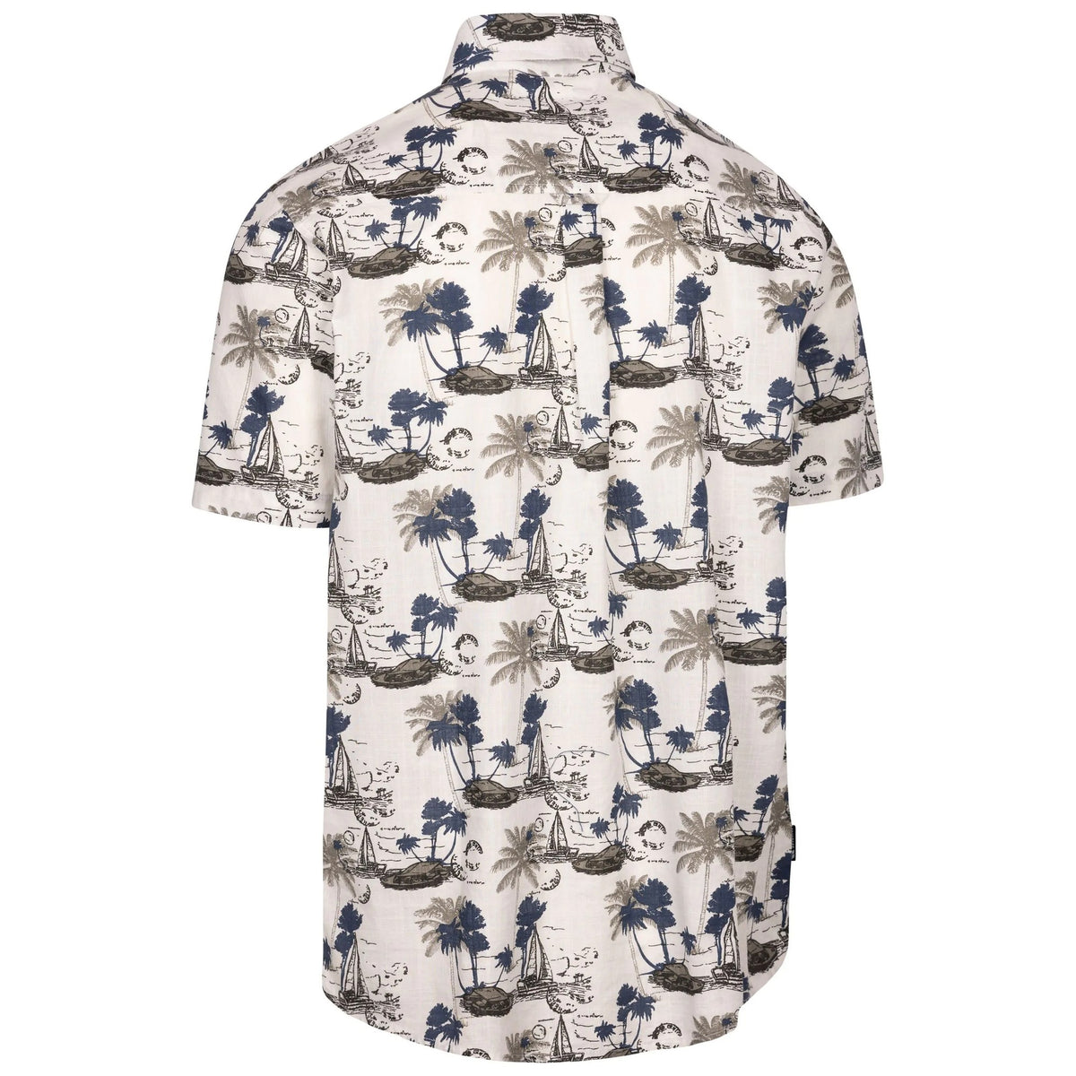 Off White - Back - Trespass Mens Frantom Woven Casual Shirt