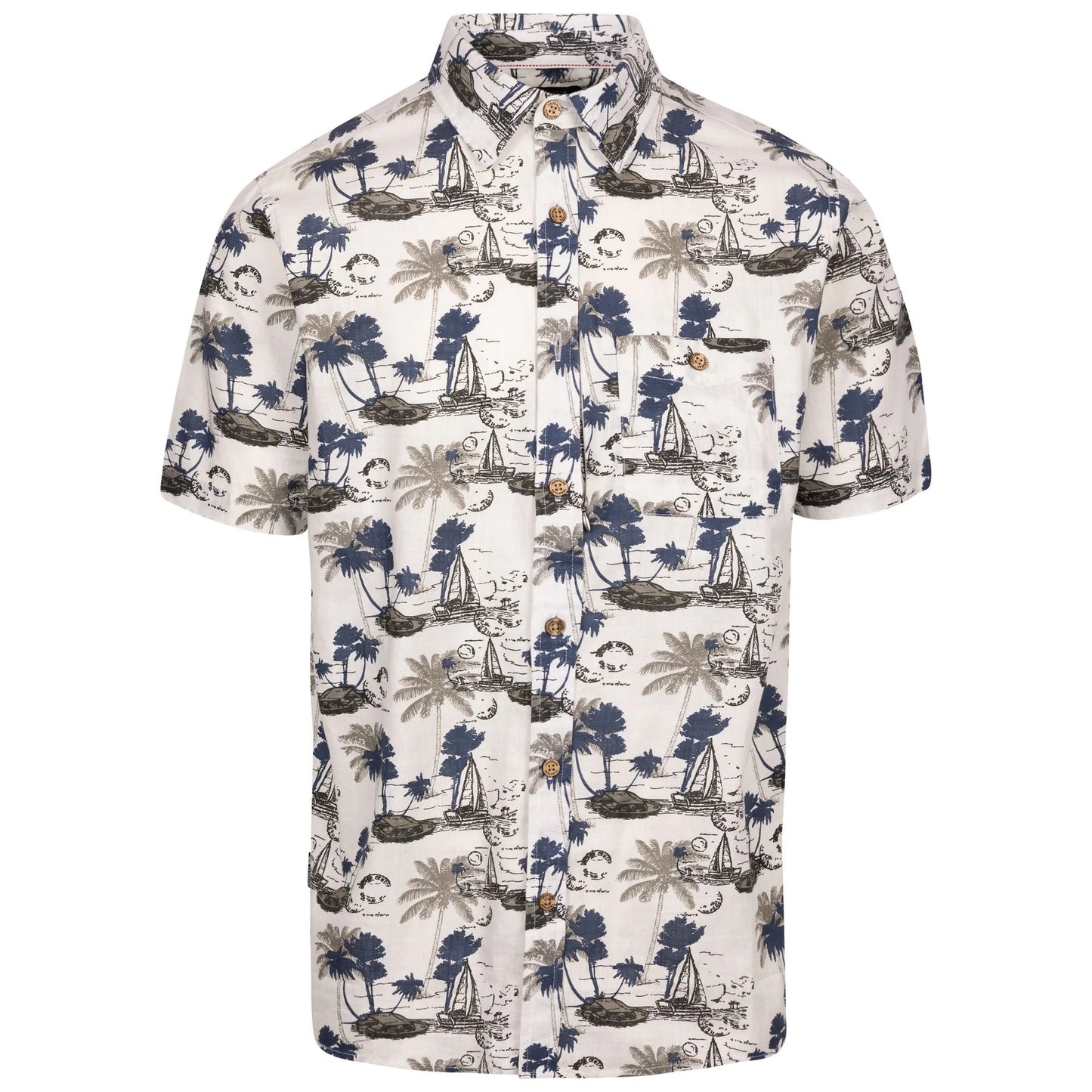 Off White - Front - Trespass Mens Frantom Woven Casual Shirt