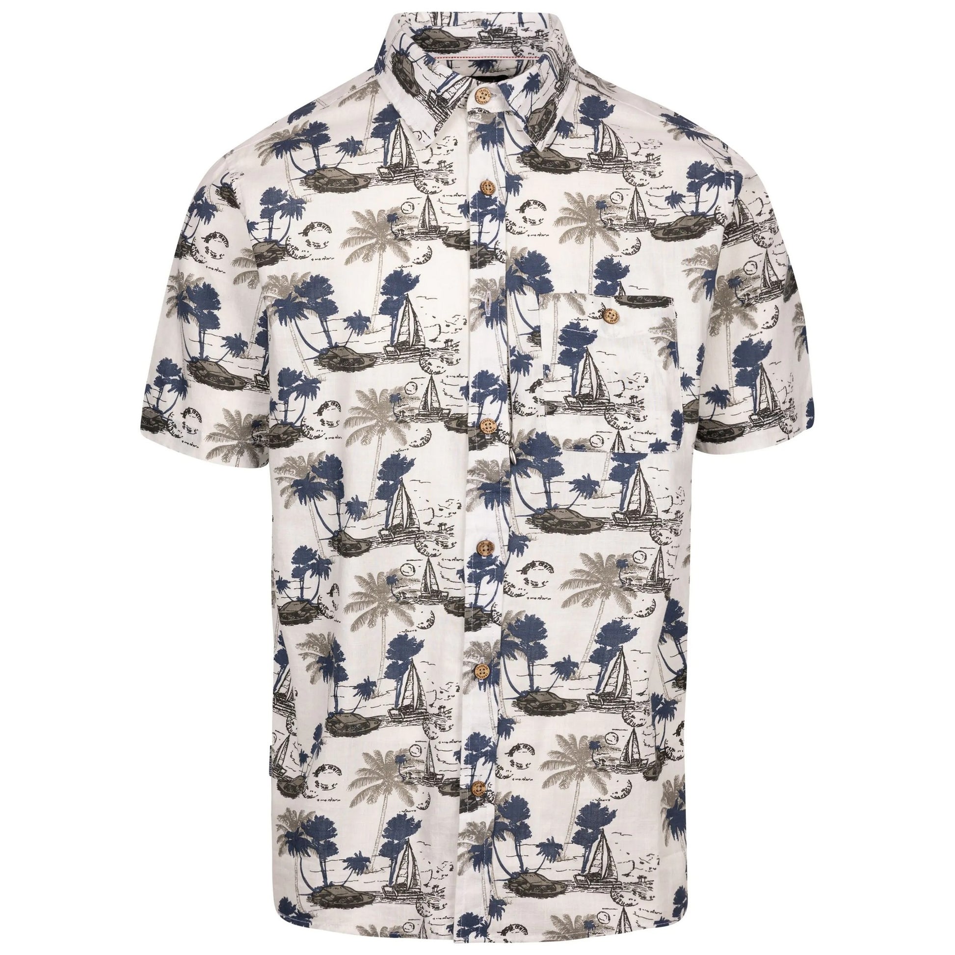 Off White - Front - Trespass Mens Frantom Woven Casual Shirt