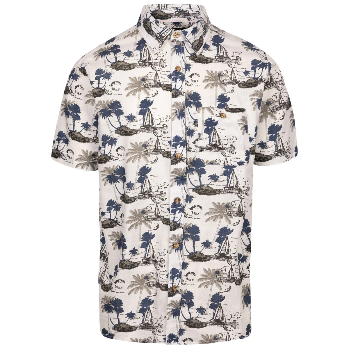Off White - Front - Trespass Mens Frantom Woven Casual Shirt