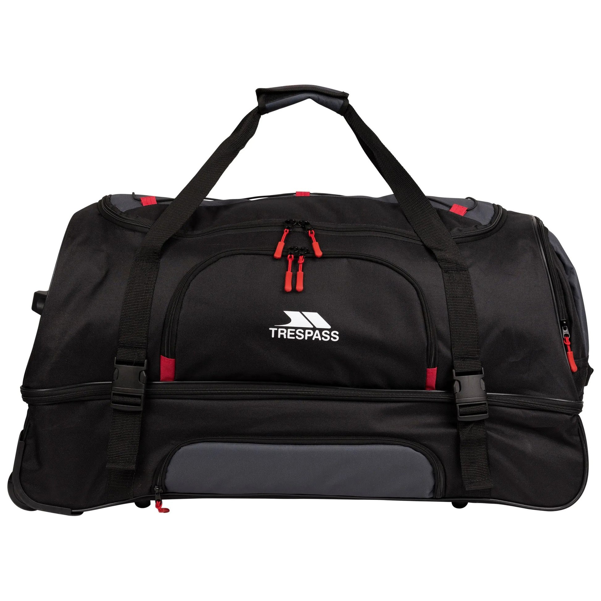 Black - Front - Trespass Fero 100L Wheeled Duffel Bag