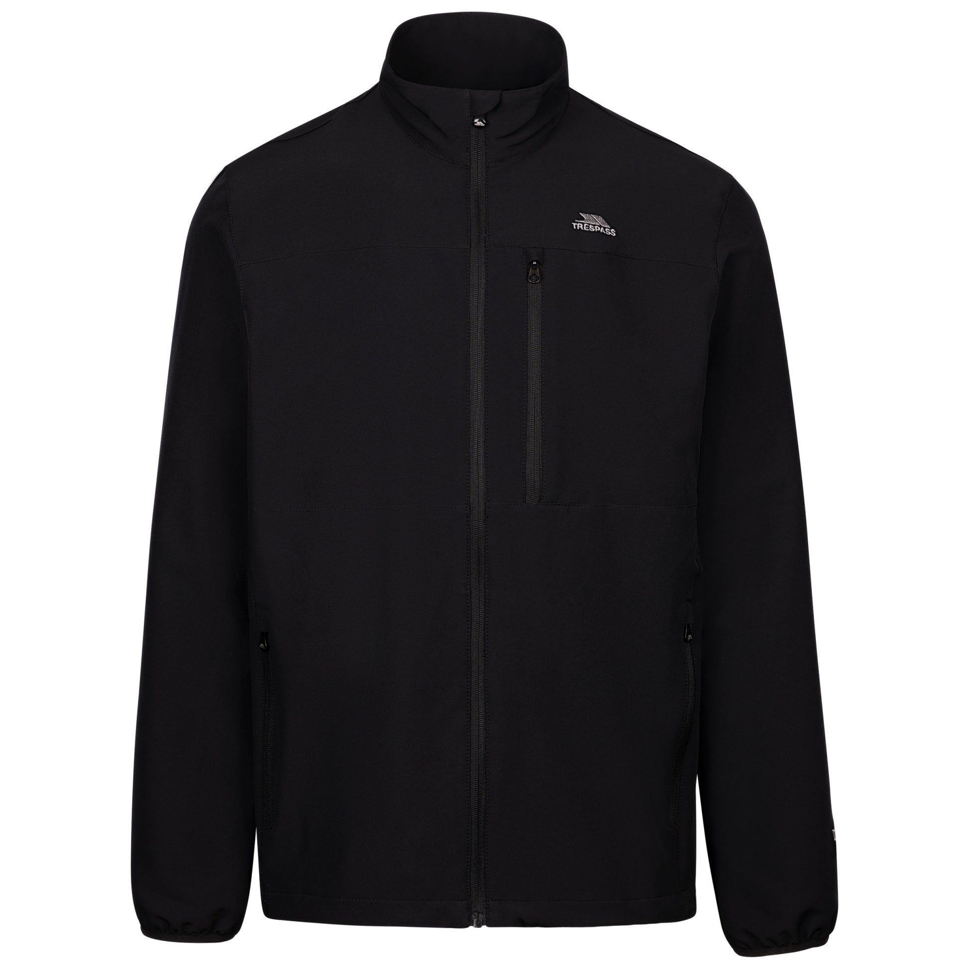 Black - Front - Trespass Mens Filmford Packaway Waterproof Jacket