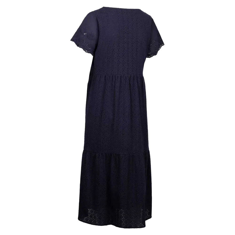 Navy - Back - Trespass Womens-Ladies Eileen Casual Midi Dress