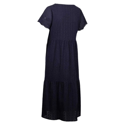 Navy - Back - Trespass Womens-Ladies Eileen Casual Midi Dress