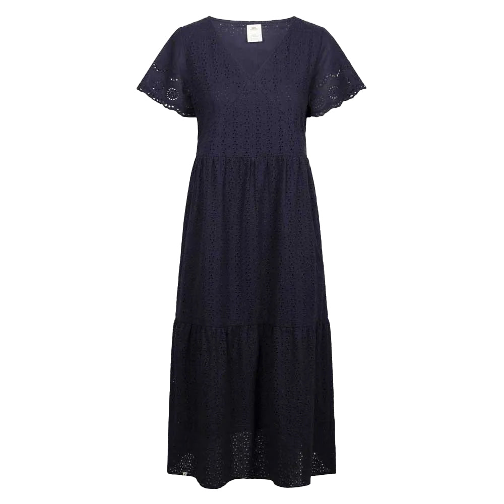 Navy - Front - Trespass Womens-Ladies Eileen Casual Midi Dress