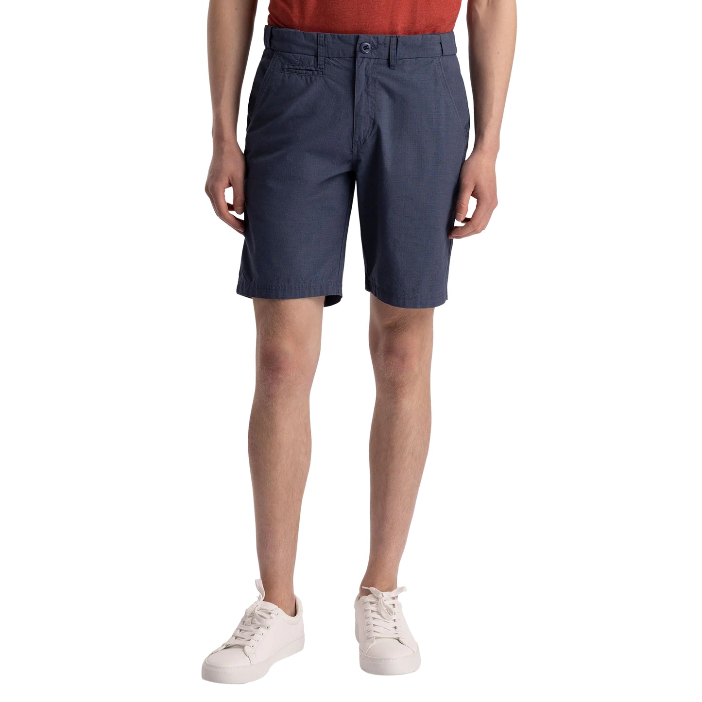 Navy - Side - Trespass Mens Farna Casual Shorts