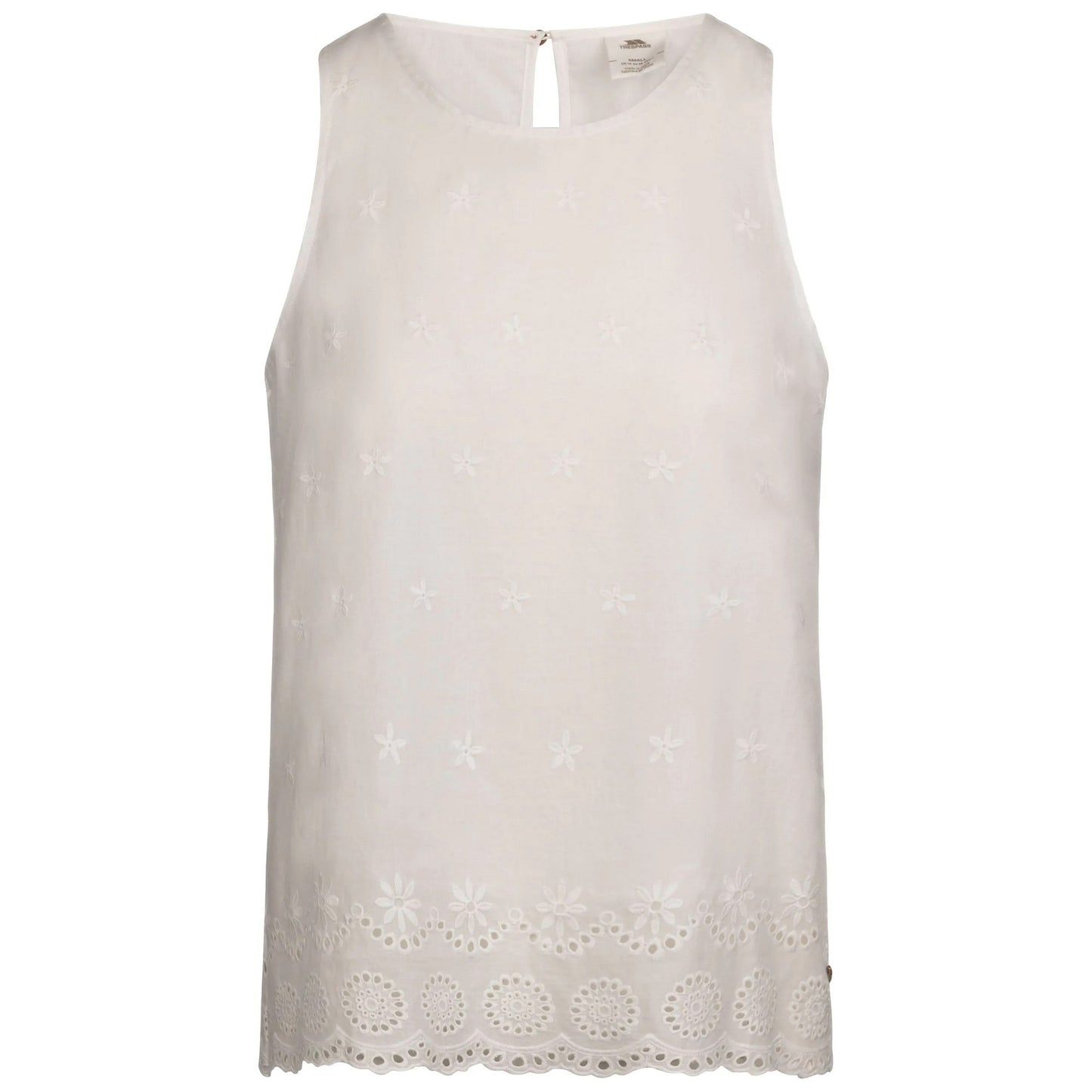 White - Front - Trespass Womens-Ladies Zadie Sleeveless Casual Top