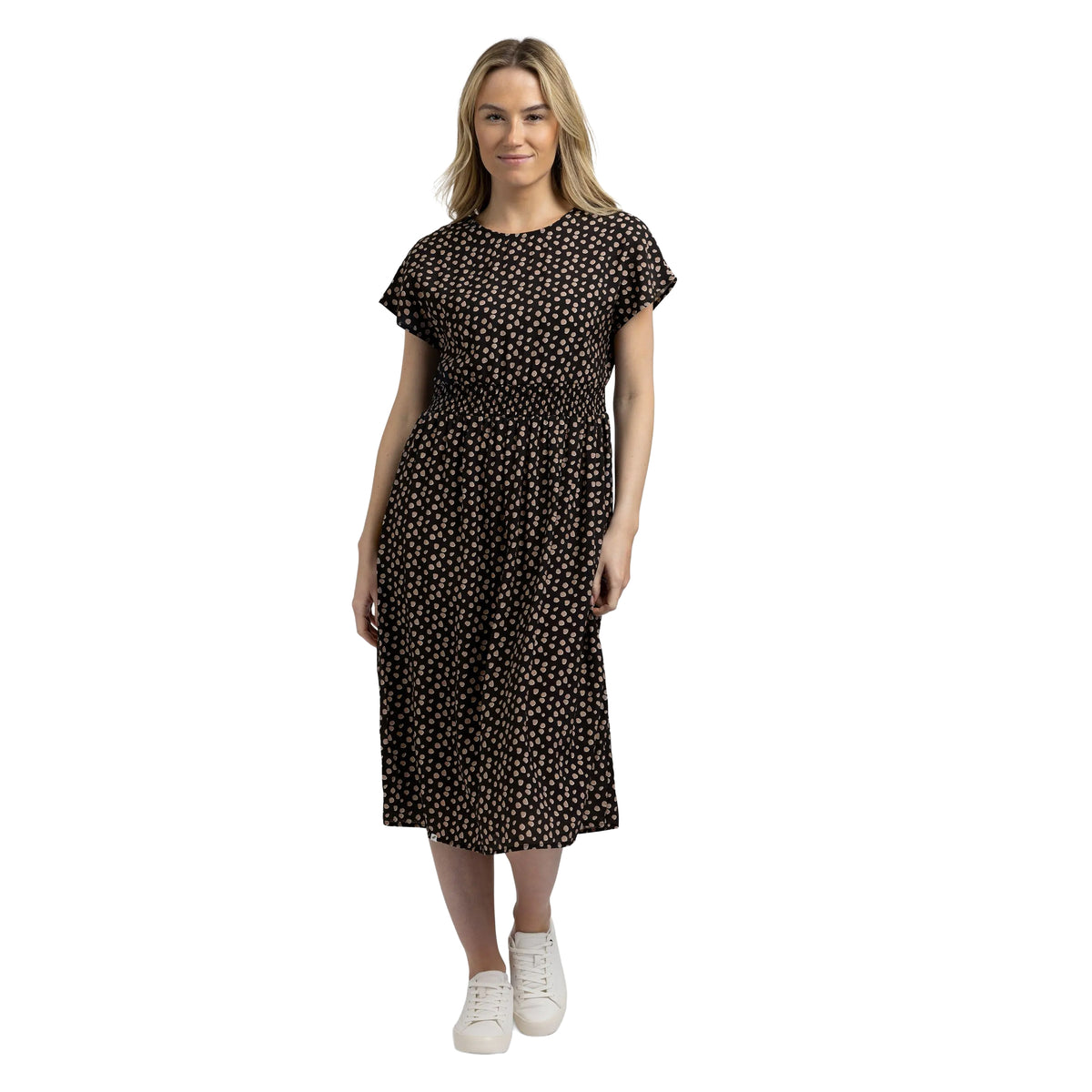 Black - Side - Trespass Womens-Ladies Susanne Casual Midi Dress