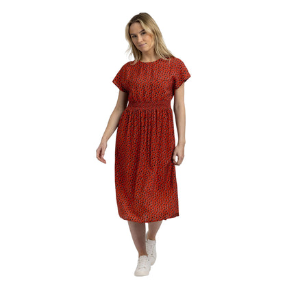 Burnt Sienna - Side - Trespass Womens-Ladies Susanne Casual Midi Dress