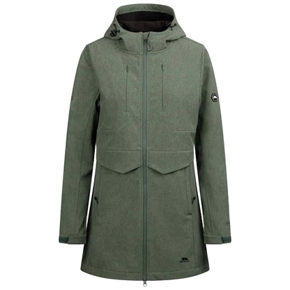 Green Willow Marl - Front - Trespass Womens-Ladies Aylmer Soft Shell Jacket