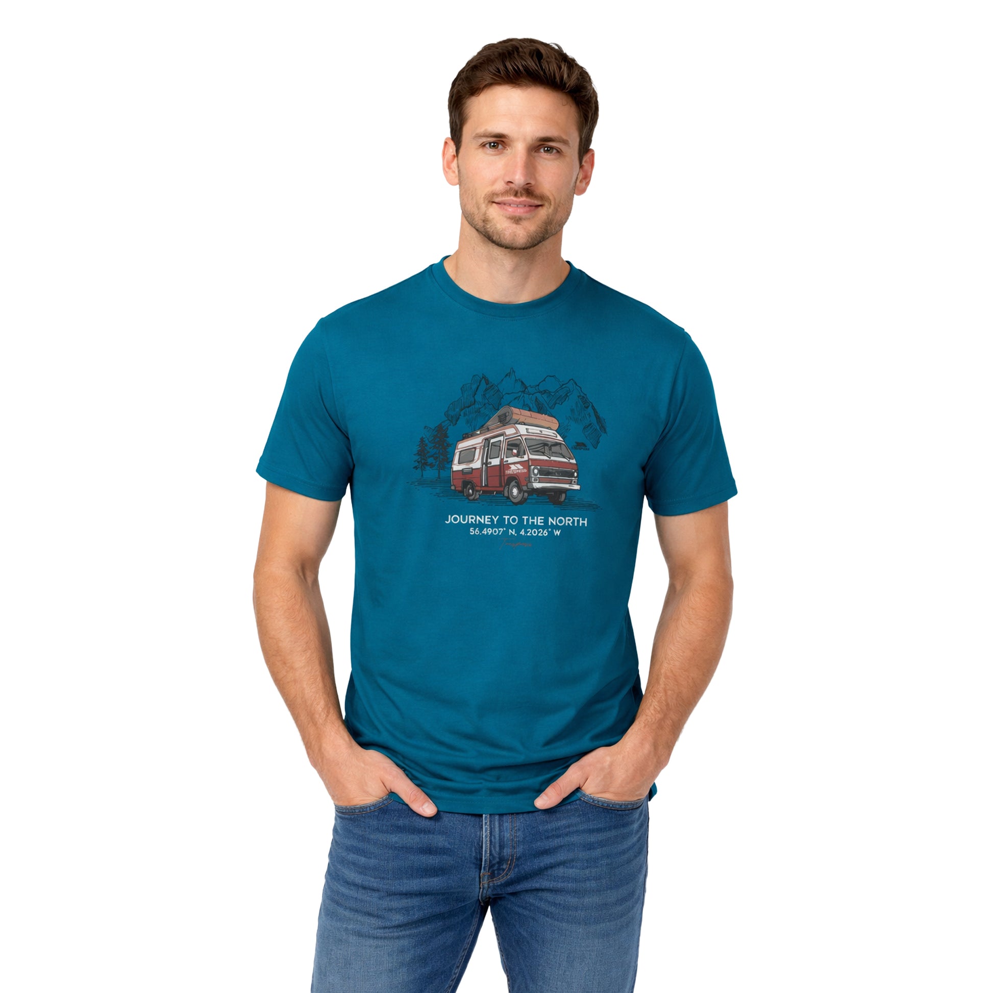 Bondi Blue - Side - Trespass Mens Tokso T-Shirt