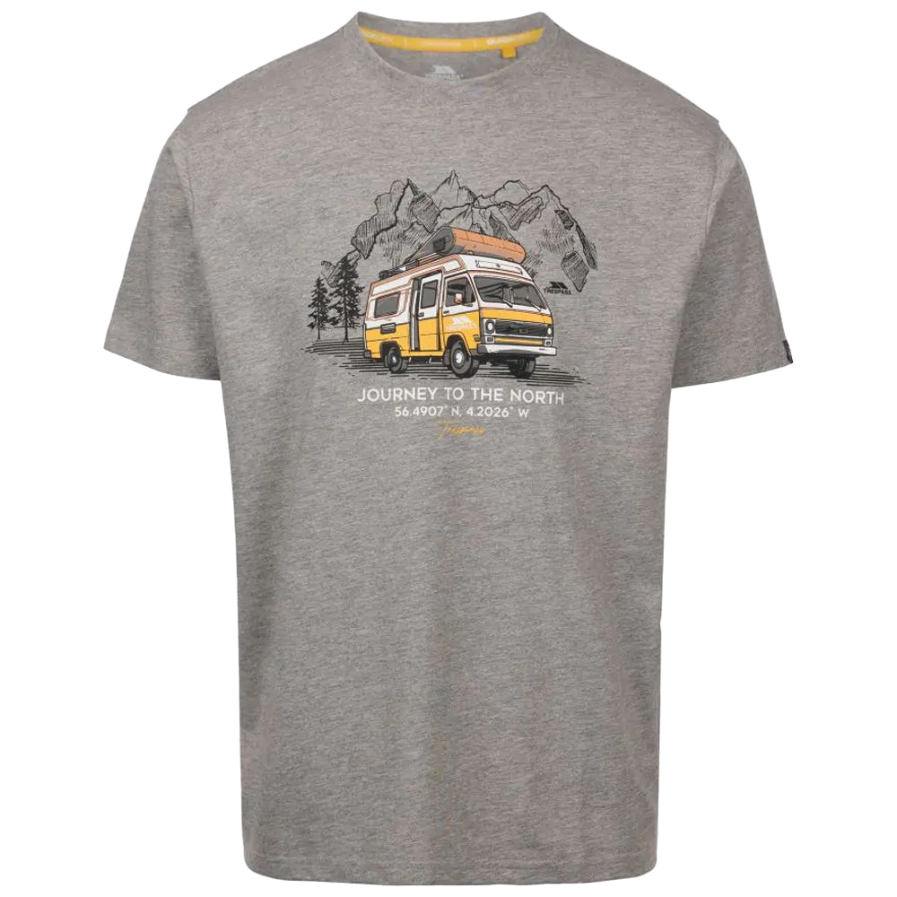Grey Marl - Front - Trespass Mens Tokso T-Shirt