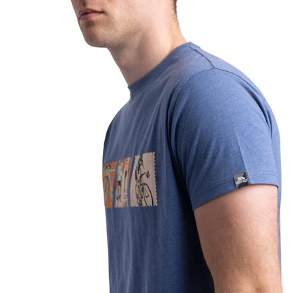 Indigo Tone Marl - Pack Shot - Trespass Mens Kooten T-Shirt
