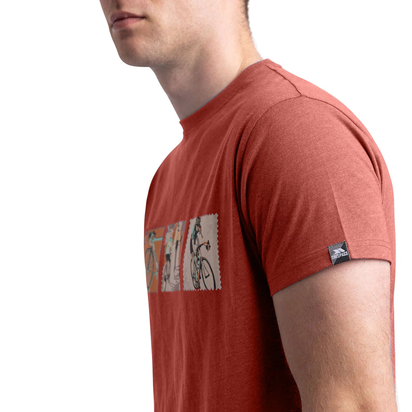 Burnt Sienna Marl - Pack Shot - Trespass Mens Kooten T-Shirt