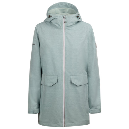 Dark Seafoam Marl - Front - Trespass Womens-Ladies Crystals Waterproof Jacket