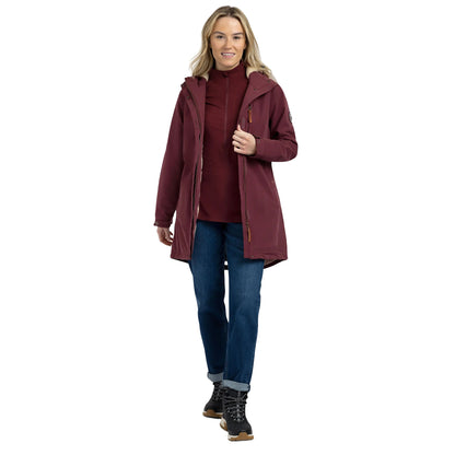 Mulberry - Side - Trespass Womens-Ladies Risha TP50 Fleece Lined Waterproof Jacket