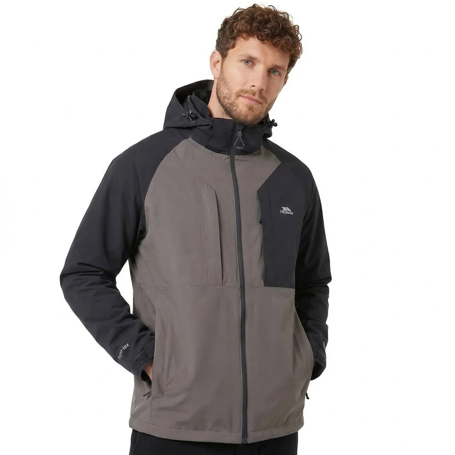Storm Grey - Side - Trespass Mens Fala Outdoor Jacket
