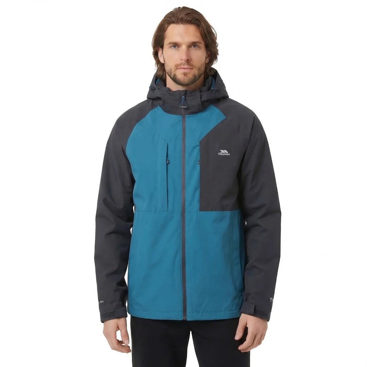Bondi Blue - Side - Trespass Mens Fala Outdoor Jacket