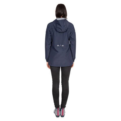 Navy - Lifestyle - Trespass Womens-Ladies Flourish Waterproof Jacket