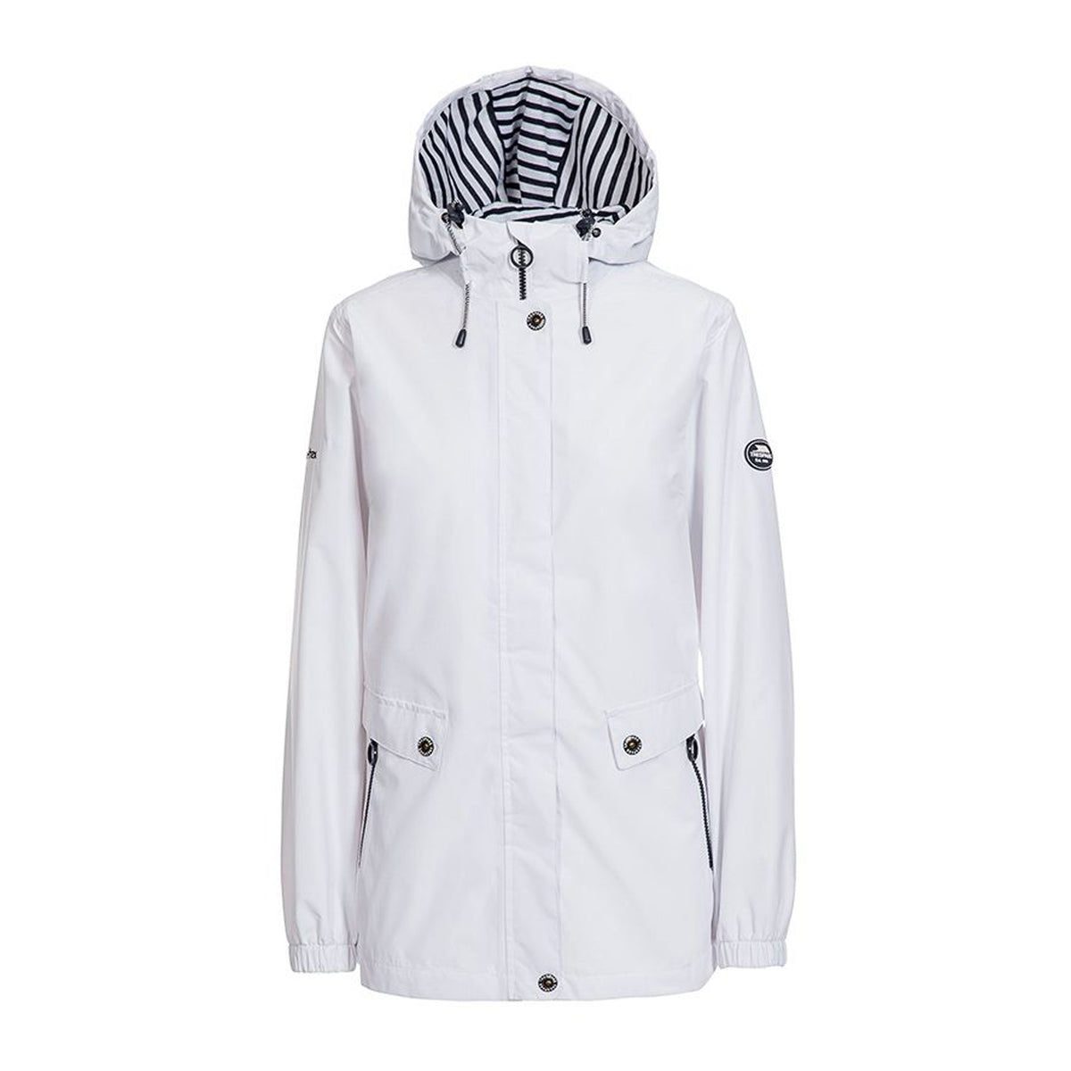 White - Front - Trespass Womens-Ladies Flourish Waterproof Jacket
