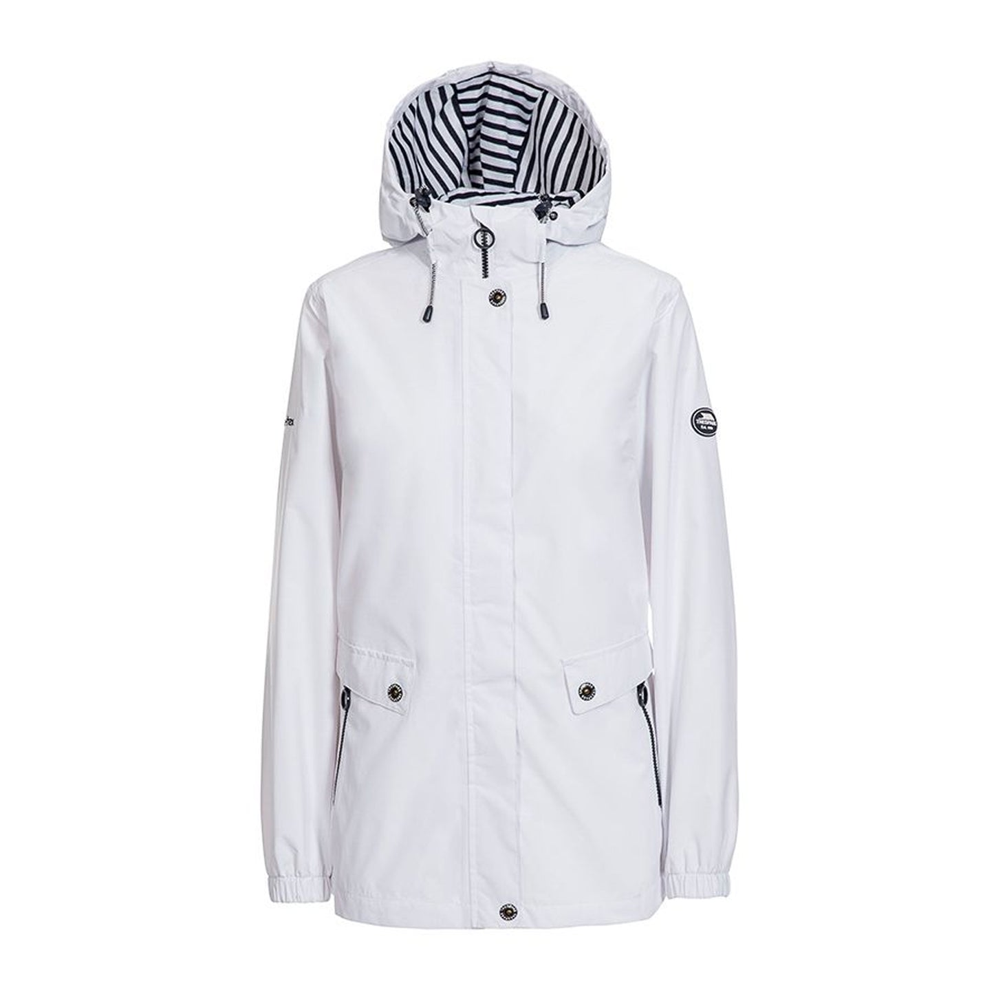White - Front - Trespass Womens-Ladies Flourish Waterproof Jacket