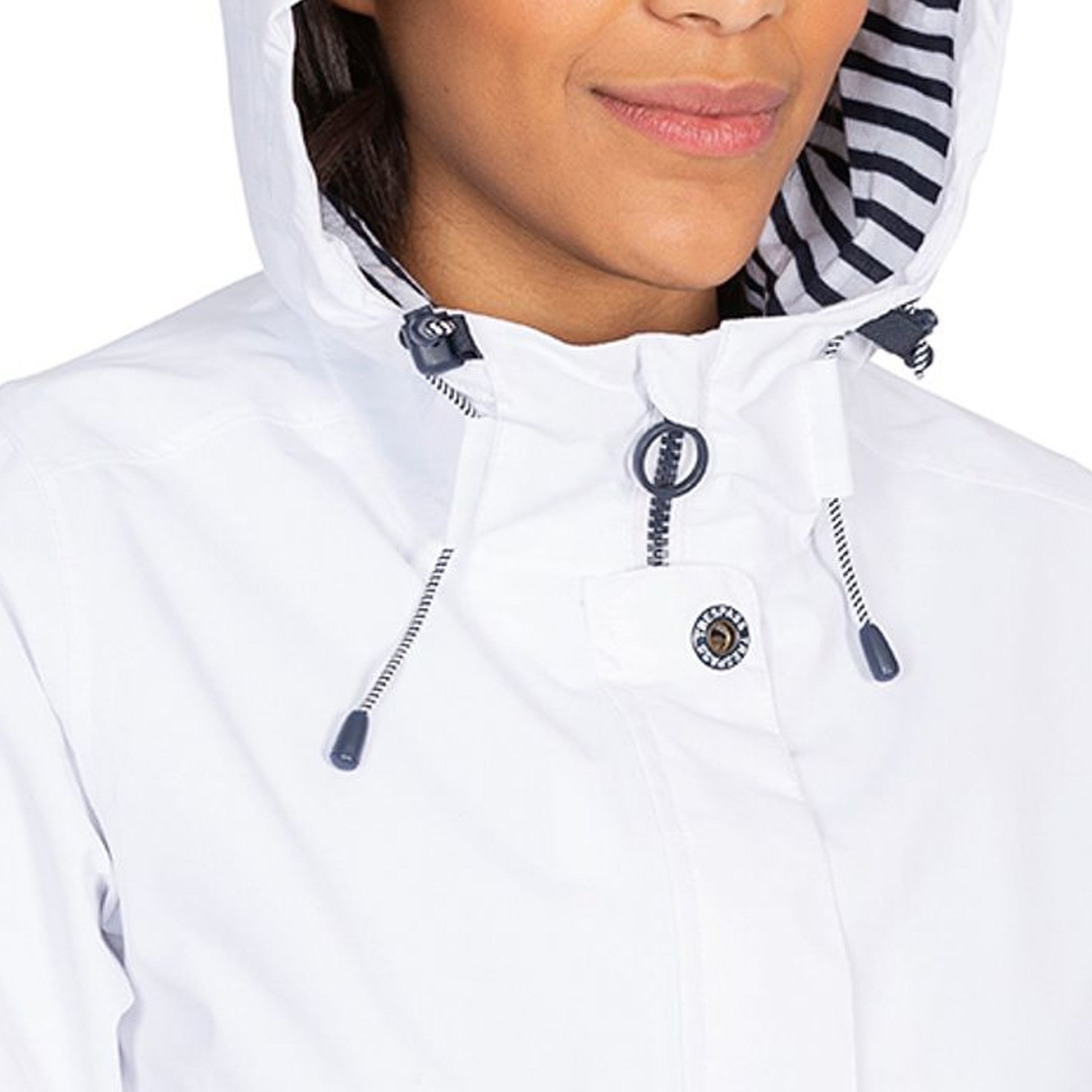 White - Lifestyle - Trespass Womens-Ladies Flourish Waterproof Jacket