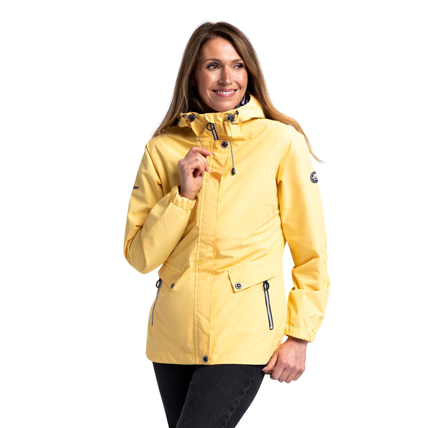 Pale Maize - Side - Trespass Womens-Ladies Flourish Waterproof Jacket