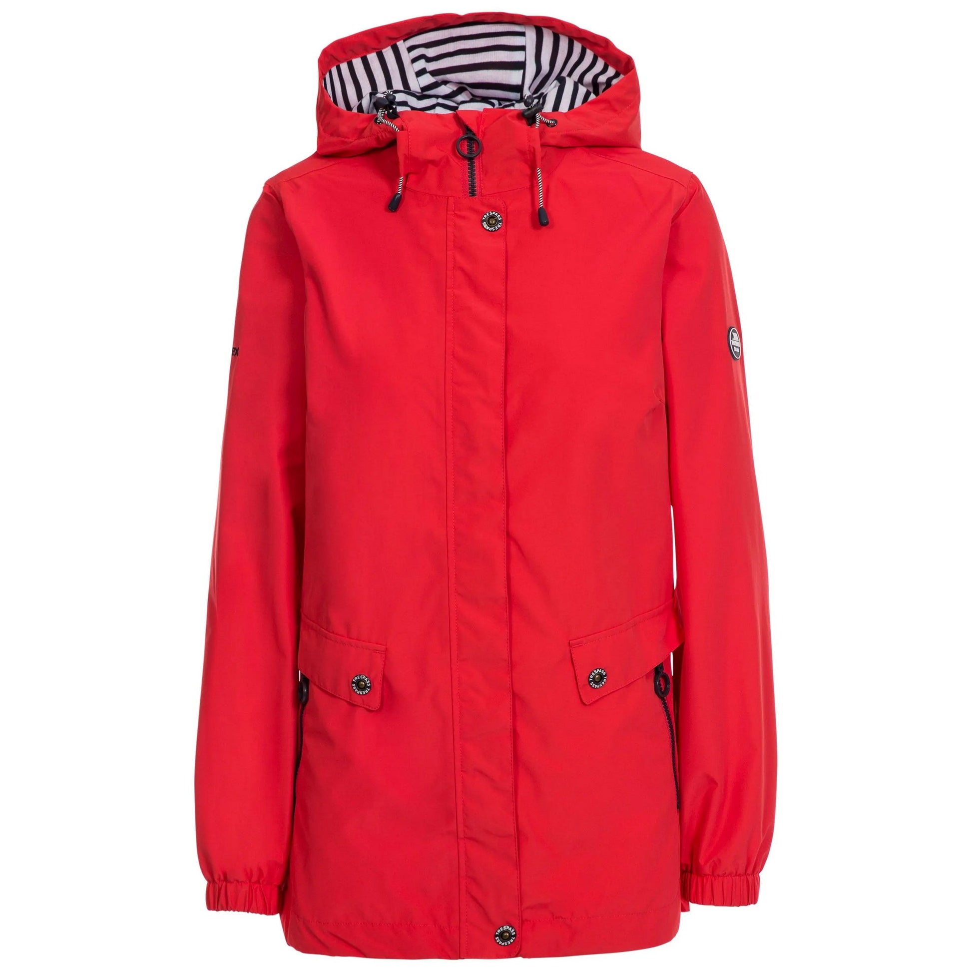 Red - Front - Trespass Womens-Ladies Flourish Waterproof Jacket