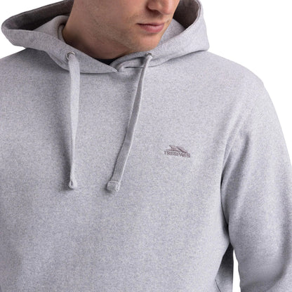 Grey Marl - Pack Shot - Trespass Mens Truman Logo Hoodie