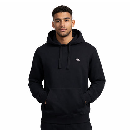 Navy - Side - Trespass Mens Truman Logo Hoodie
