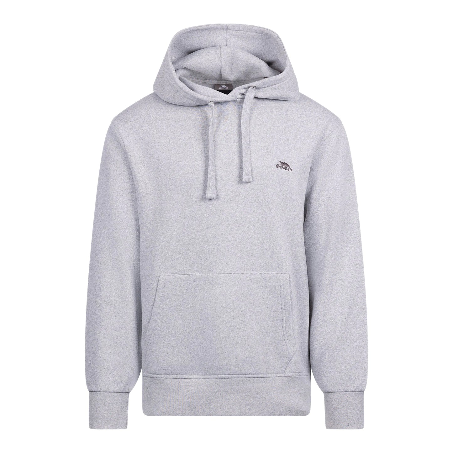 Grey Marl - Front - Trespass Mens Truman Logo Hoodie