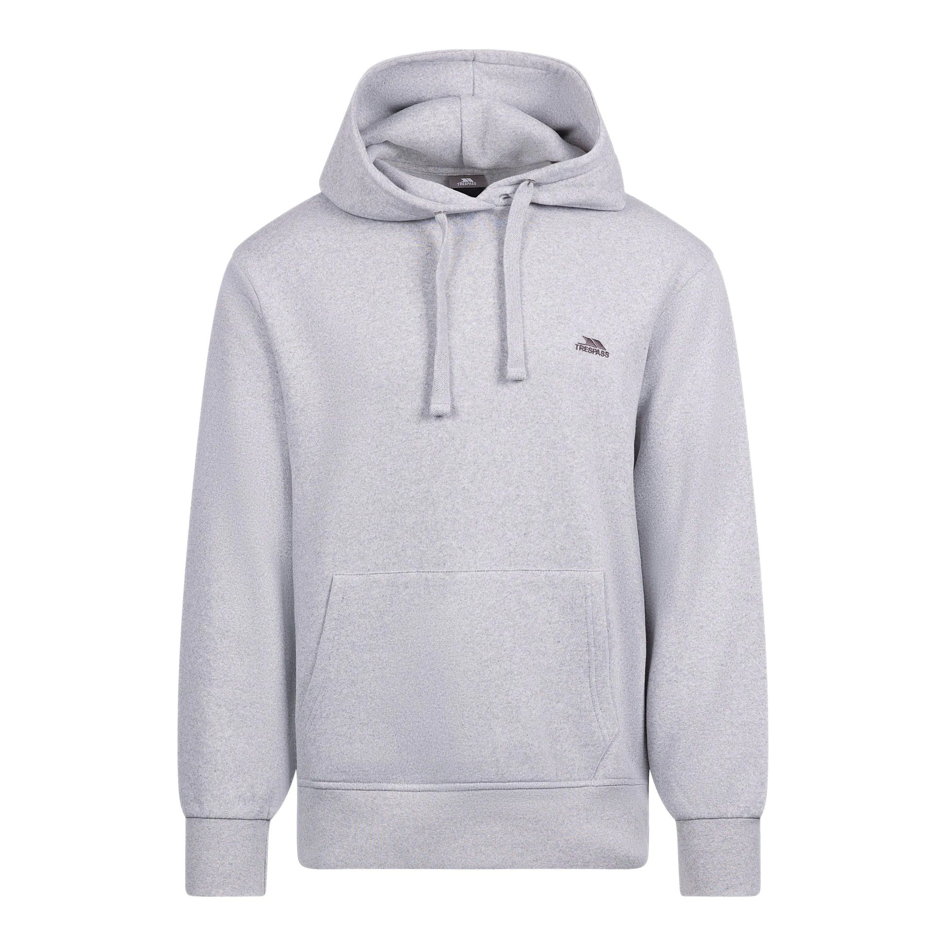 Grey Marl - Front - Trespass Mens Truman Logo Hoodie