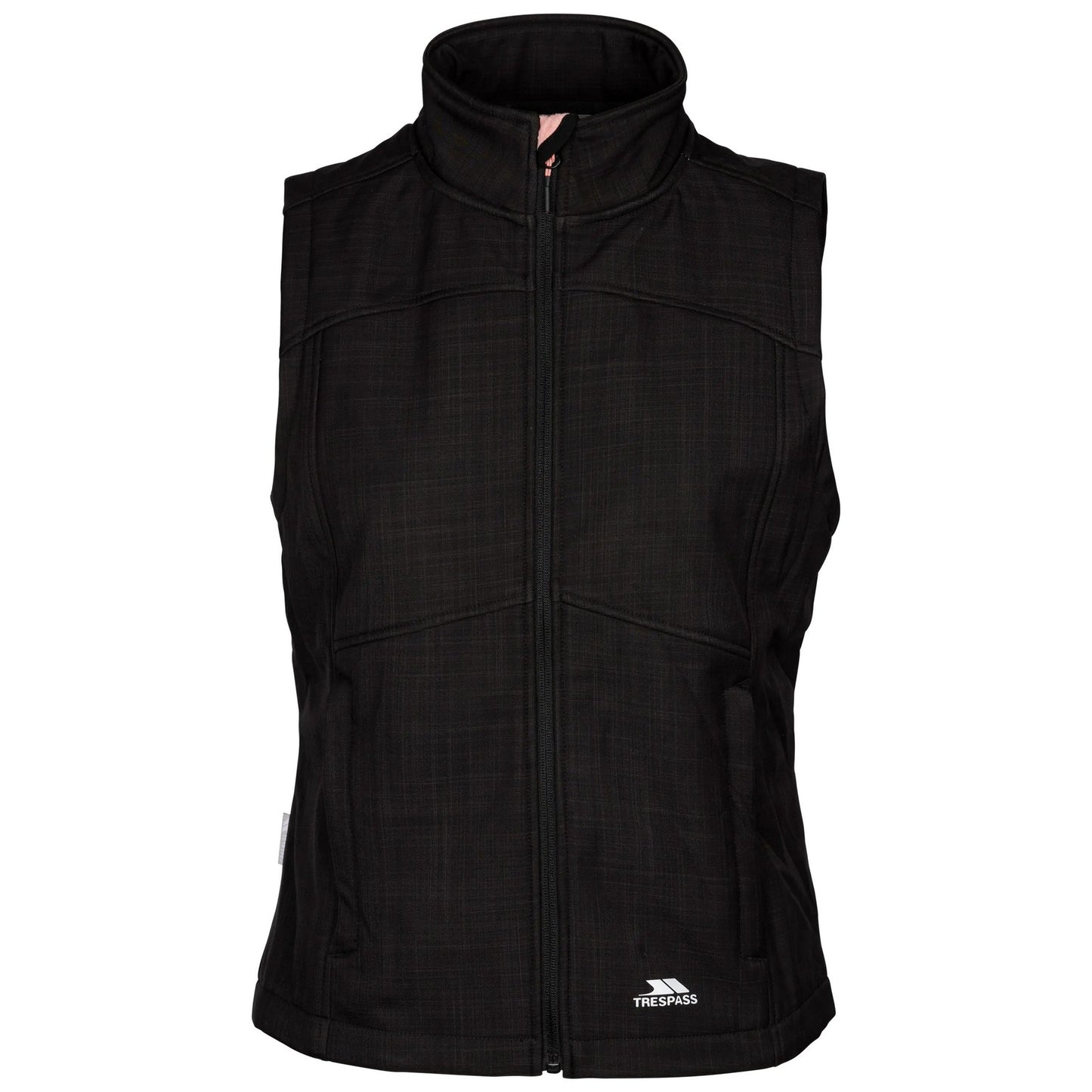 Black Marl - Front - Trespass Womens-Ladies Mereb TP50 Softshell Lightweight Gilet