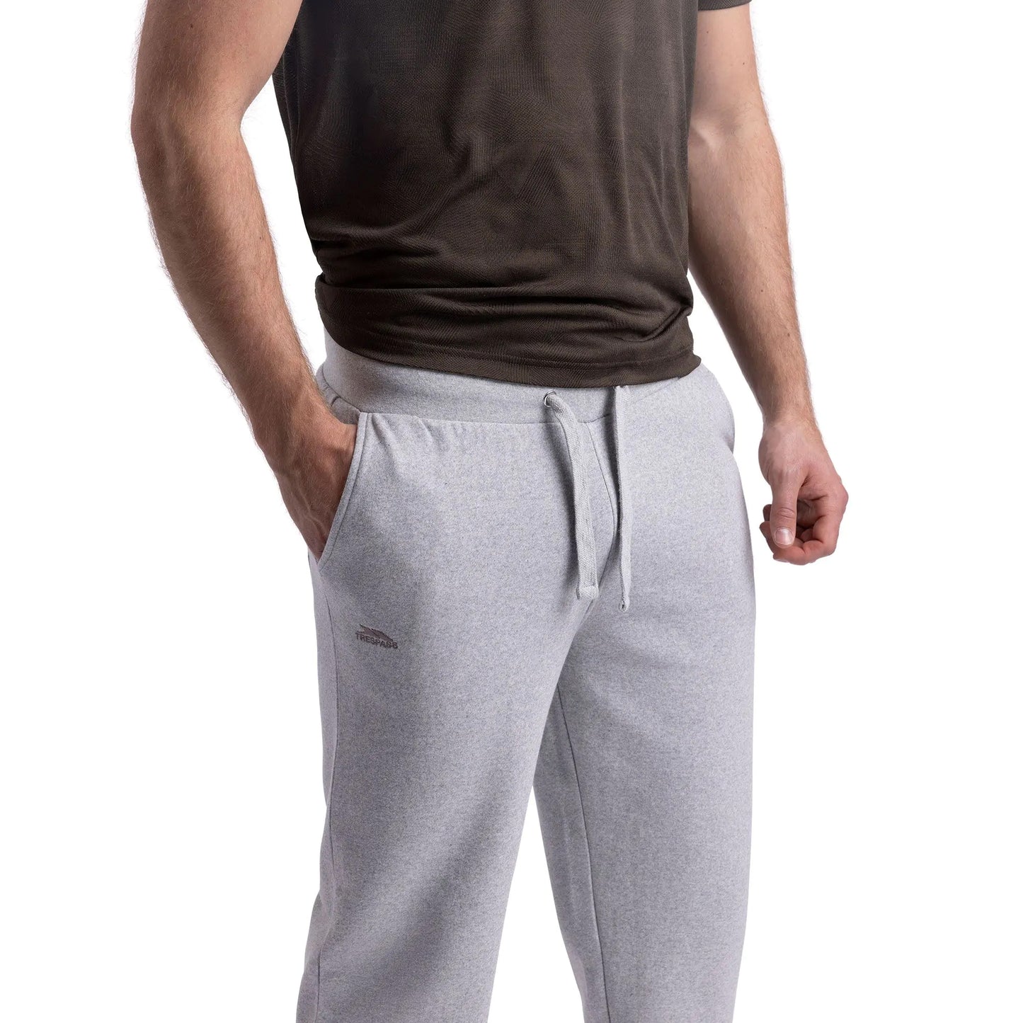 Grey Marl - Pack Shot - Trespass Mens Matte Jogging Bottoms
