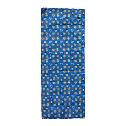 Blue-Multicoloured - Front - Trespass Childrens-Kids Animal Print 2 Season Sleeping Bag