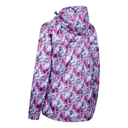 Pink-Lilac - Back - Trespass Womens-Ladies Indulge Foliage Print Packaway Jacket