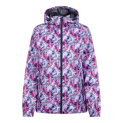 Pink-Lilac - Front - Trespass Womens-Ladies Indulge Foliage Print Packaway Jacket