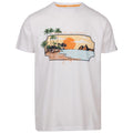 White - Front - Trespass Mens Pendla Printed T-Shirt
