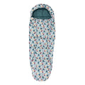 Blue - Front - Trespass Childrens-Kids Bunka 3 Season Tropical Birds Lightweight Mummy Sleeping Bag