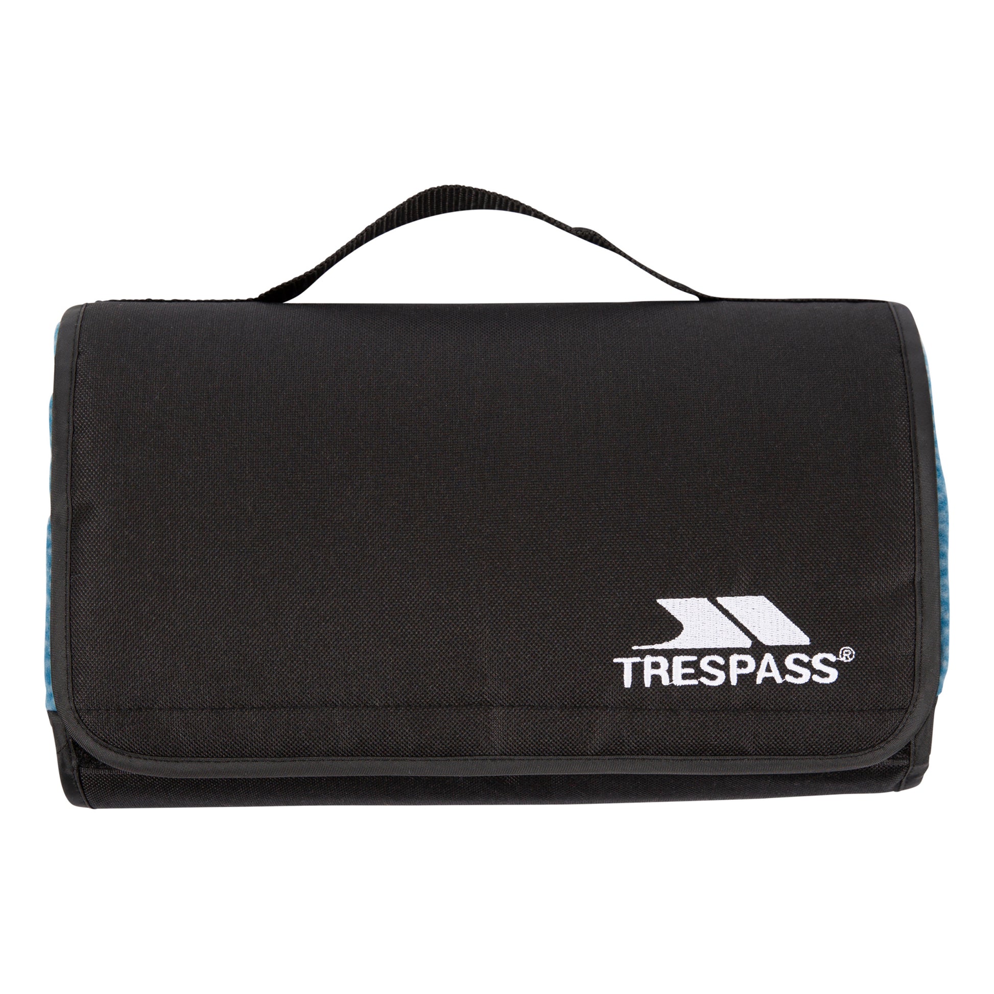 Rich Teal - Lifestyle - Trespass Throw Waterproof Checked Foldable Blanket