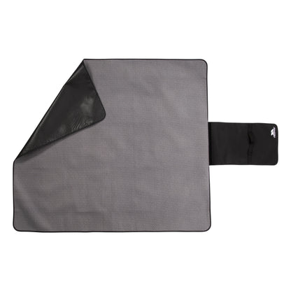 Storm Grey - Back - Trespass Throw Waterproof Checked Foldable Blanket