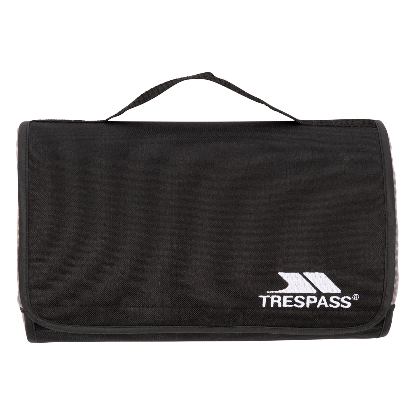 Storm Grey - Lifestyle - Trespass Throw Waterproof Checked Foldable Blanket