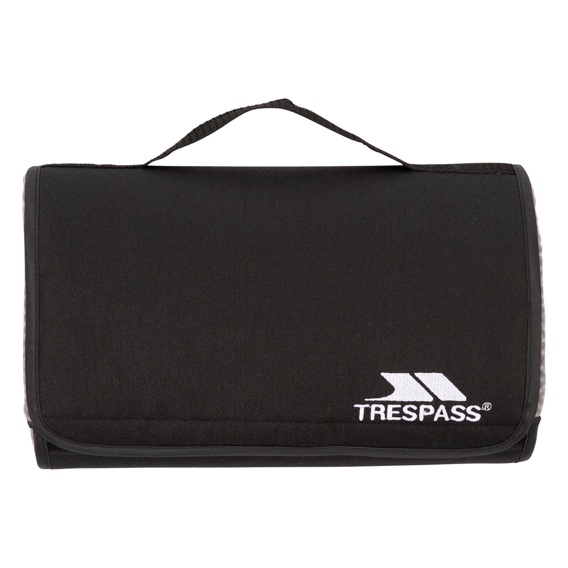 Storm Grey - Lifestyle - Trespass Throw Waterproof Checked Foldable Blanket