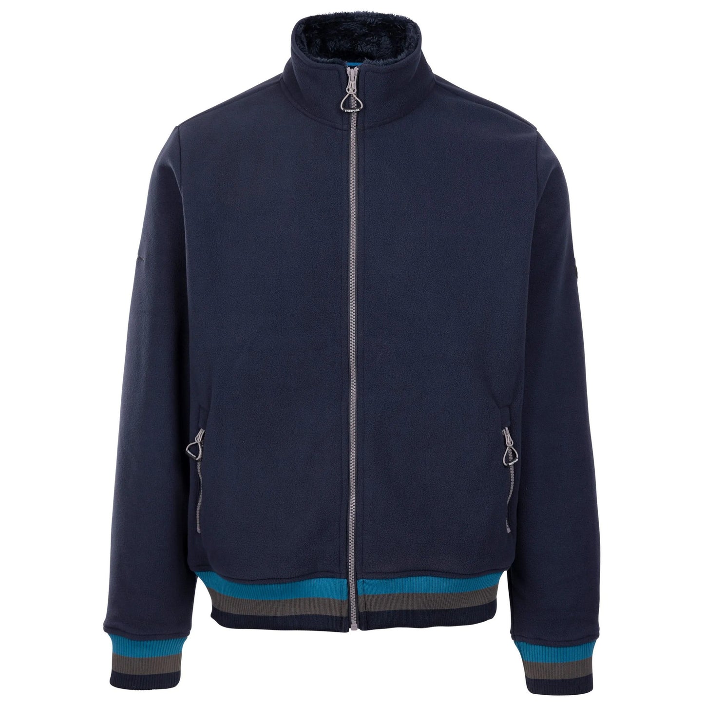 Navy - Front - Trespass Mens Elford AT300 Fleece Top